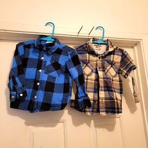 Oshkosh b'gosh sz 2t button up flannels